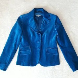 Ann Taylor Blue Velvet Blazer